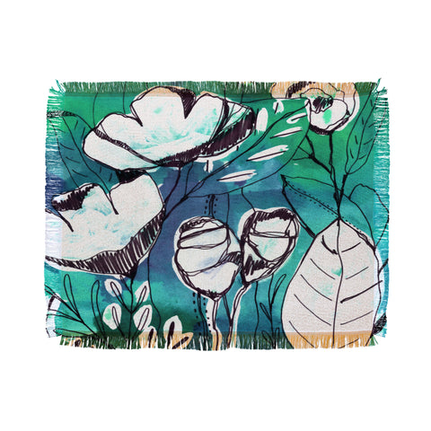 CayenaBlanca Abstract Garden Throw Blanket
