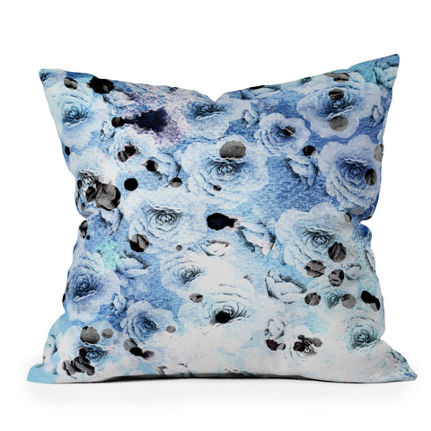 CayenaBlanca Blue Roses Throw Pillow