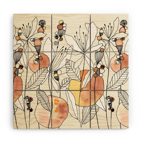 CayenaBlanca Desert Butterfly Wood Wall Mural