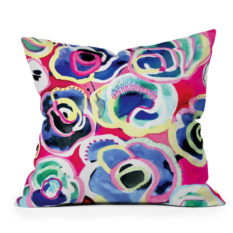 CayenaBlanca Flower Party Throw Pillow