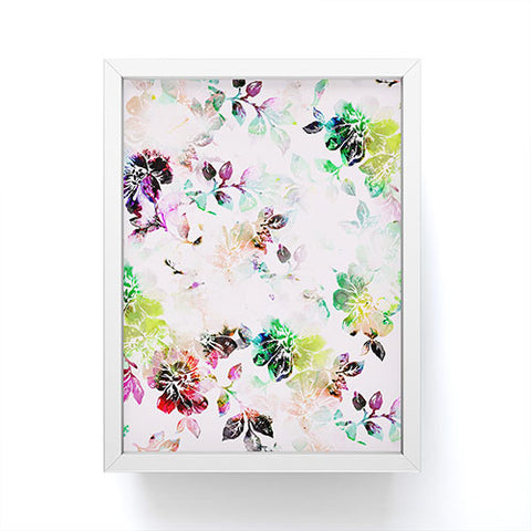 CayenaBlanca Romantic Flowers Framed Mini Art Print