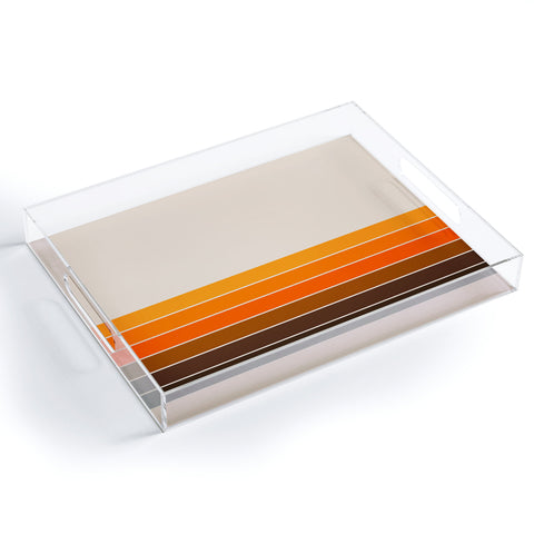 Circa78Designs Golden Spring Stripes Acrylic Tray