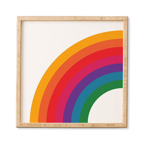 Circa78Designs Retro Bright Rainbow Left Side Framed Wall Art