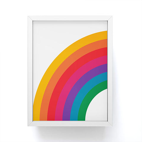Circa78Designs Retro Bright Rainbow Left Side Framed Mini Art Print