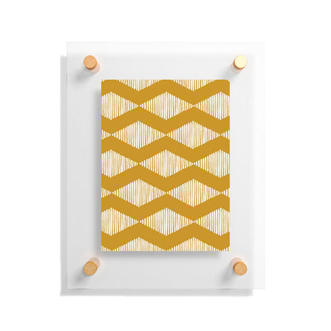 CoastL Studio Acoustic Wave Mustard Floating Acrylic Print