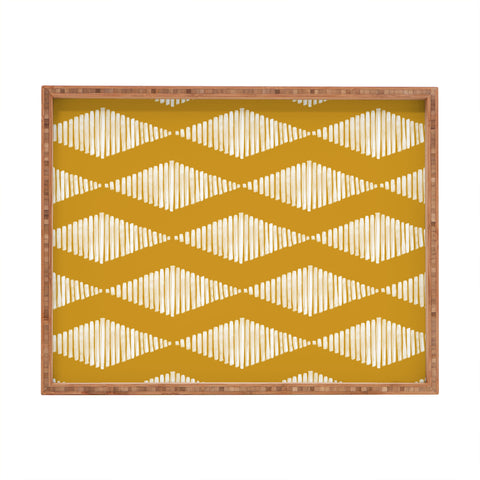 CoastL Studio Acoustic Wave Mustard Rectangular Tray