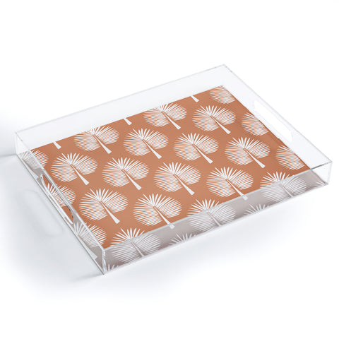 CoastL Studio Wide Palm Terra Cotta Acrylic Tray