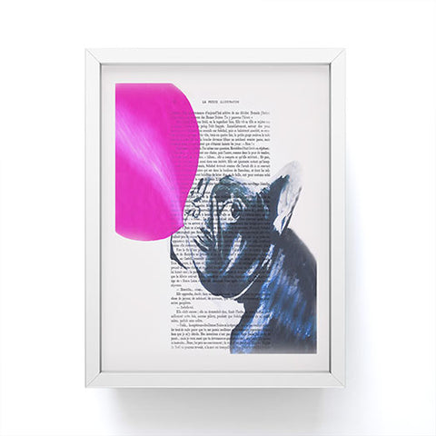 Coco de Paris Bulldog With Bubblegum 02 Framed Mini Art Print