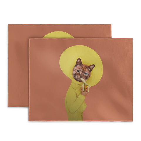 Coco de Paris Cat eating banana Placemat