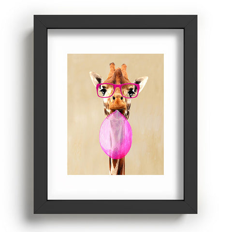 Coco de Paris Clever giraffe with bubblegum Recessed Framing Rectangle