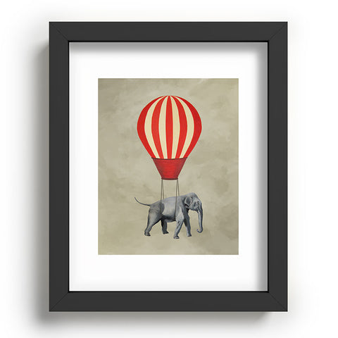Coco de Paris Elephant with hot airballoon Recessed Framing Rectangle
