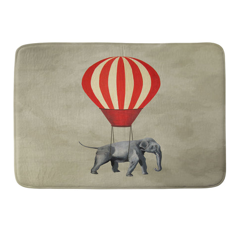 Coco de Paris Elephant with hot airballoon Memory Foam Bath Mat