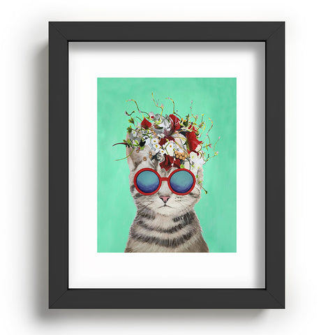 Coco de Paris Flower Power Cat turquoise Recessed Framing Rectangle
