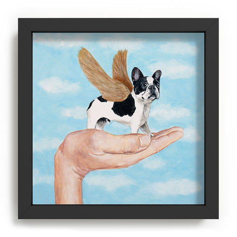 Coco de Paris Frenchie with golden wings Recessed Framing Square