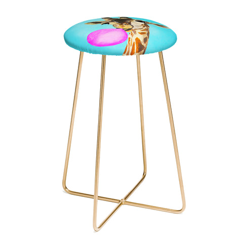 Coco de Paris Giraffe blowing bubblegum Counter Stool