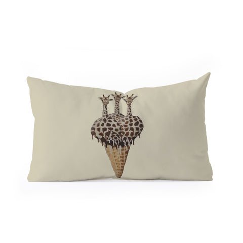 Coco de Paris Icecream giraffes Oblong Throw Pillow