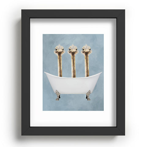 Coco de Paris Ostriches in bathtub Recessed Framing Rectangle