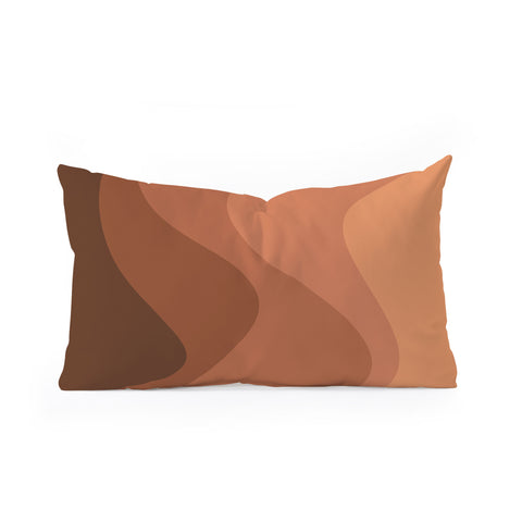 Colour Poems Abstract Color Waves IV Oblong Throw Pillow
