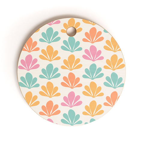 Colour Poems Abstract Plant Pattern XI Cutting Board Round