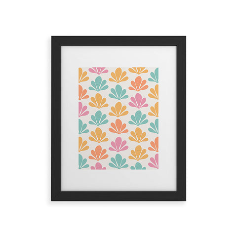 Colour Poems Abstract Plant Pattern XI Framed Art Print