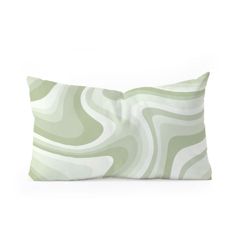 Colour Poems Abstract Wavy Stripes LXXVIII Oblong Throw Pillow