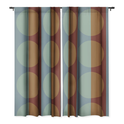 Colour Poems Color Block Abstract X Blackout Window Curtain