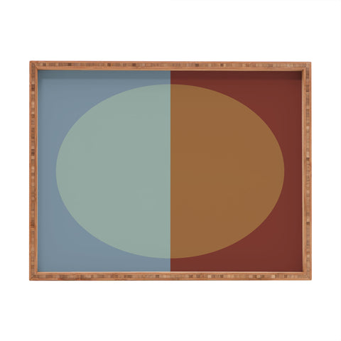 Colour Poems Color Block Abstract X Rectangular Tray