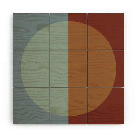 Colour Poems Color Block Abstract X Wood Wall Mural