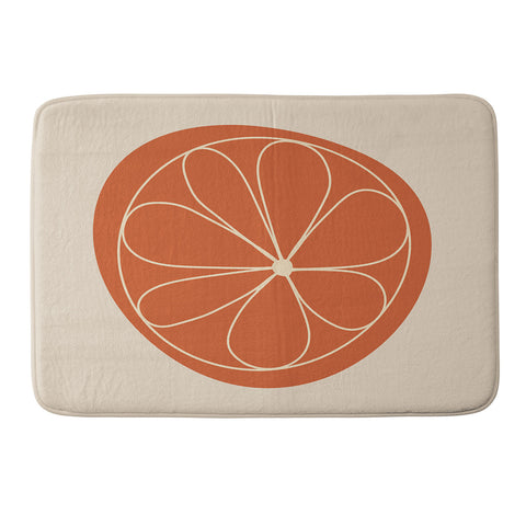 Colour Poems Daisy Abstract Red Memory Foam Bath Mat