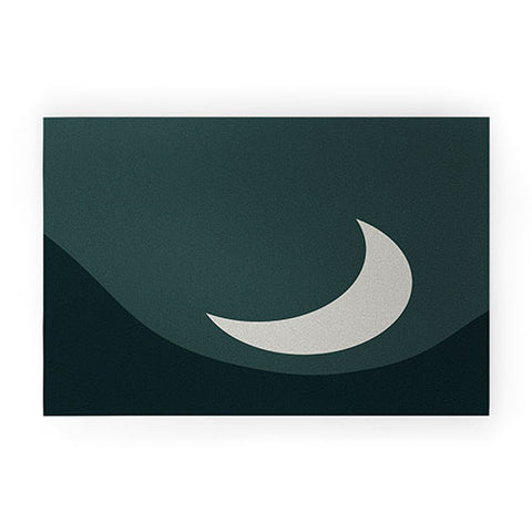Colour Poems Moon Minimalism Jade Welcome Mat