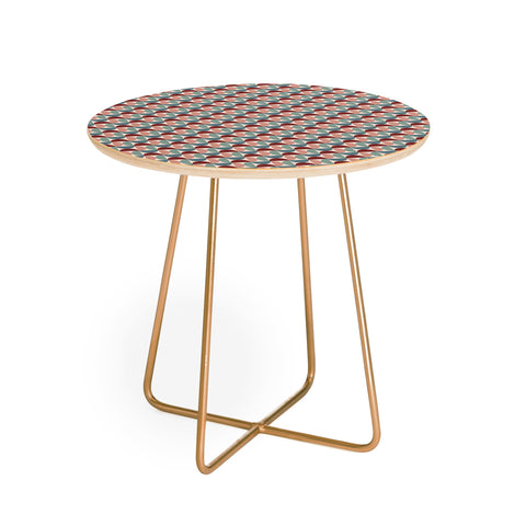Colour Poems Patterned Geometric Shape I Round Side Table