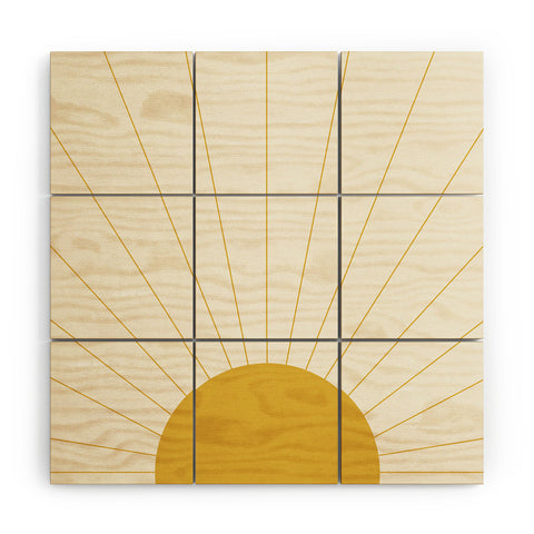 Colour Poems Sunrise Minimalism Wood Wall Mural