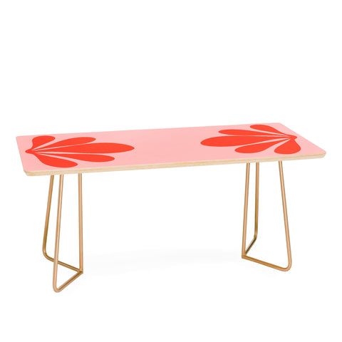 Colour Poems Tropical Plant Minimalism Red Coffee Table