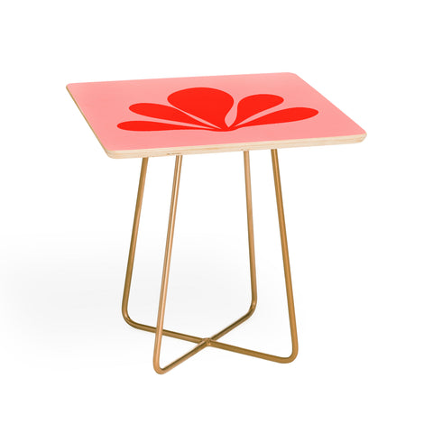 Colour Poems Tropical Plant Minimalism Red Side Table