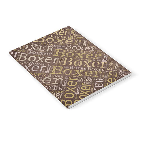 Creativemotions Boxer dog Word Art Notebook