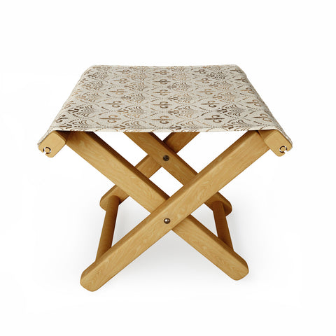 Creativemotions Elegant Fleurdelis pattern Folding Stool