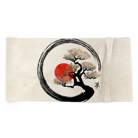 Creativemotions Enso Circle and Bonsai Tree Beach Towel