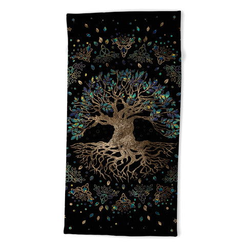 Creativemotions Tree of life Yggdrasil Golden Beach Towel