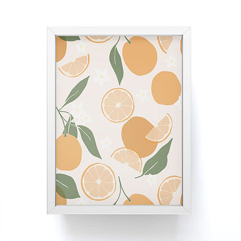 Cuss Yeah Designs Abstract Orange Pattern Framed Mini Art Print