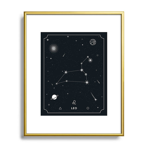 Cuss Yeah Designs Leo Star Constellation Metal Framed Art Print