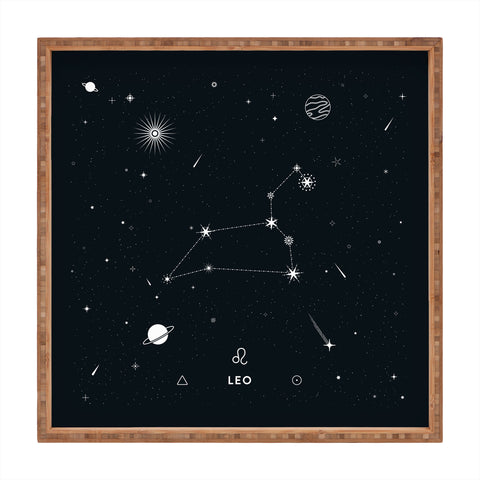 Cuss Yeah Designs Leo Star Constellation Square Tray