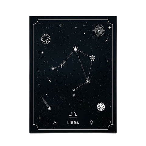 Cuss Yeah Designs Libra Star Constellation Poster