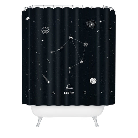 Cuss Yeah Designs Libra Star Constellation Shower Curtain