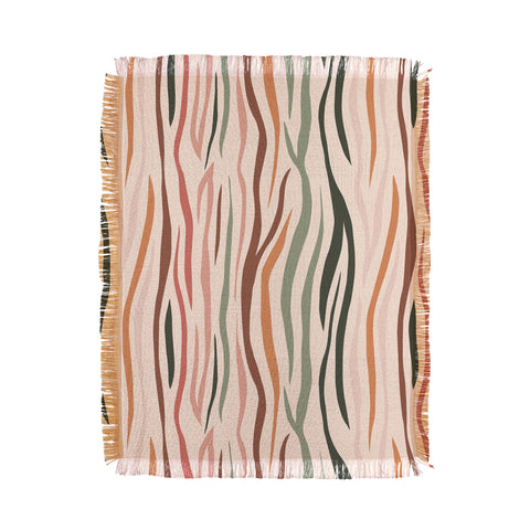 Cuss Yeah Designs Multicolor Zebra Pattern 001 Throw Blanket