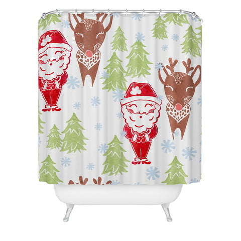 Dash and Ash Best Bros From The North Pole Shower Curtain