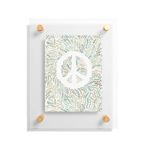 Dash and Ash Leaf Peace Floating Acrylic Print