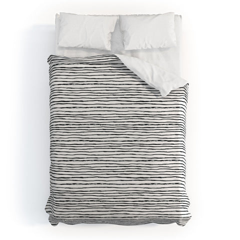 Dash and Ash Painted Stripes Duvet Cover