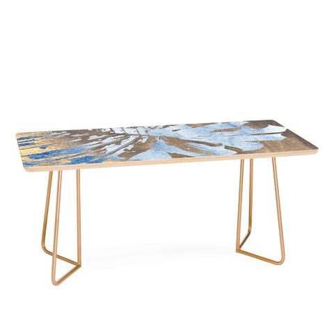 Deb Haugen Monstera Gold Coffee Table