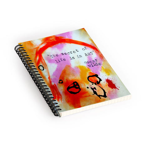 Deb Haugen Oscar Wilde Spiral Notebook