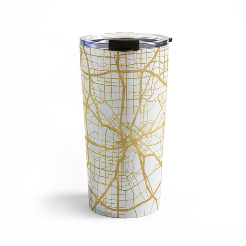 deificus Art DALLAS TEXAS CITY STREET MAP Travel Mug